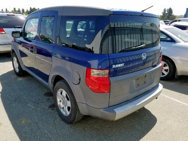 5J6YH28573L001795 - 2003 HONDA ELEMENT EX BLUE photo 3