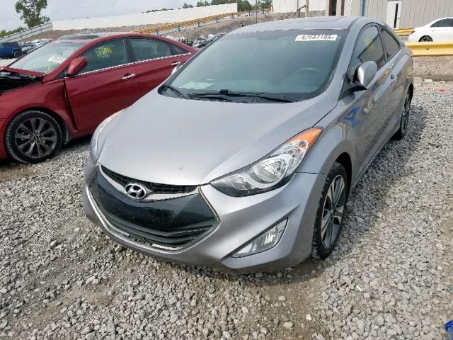 KMHDH6AE1DU006858 - 2013 HYUNDAI ELANTRA CO SILVER photo 2