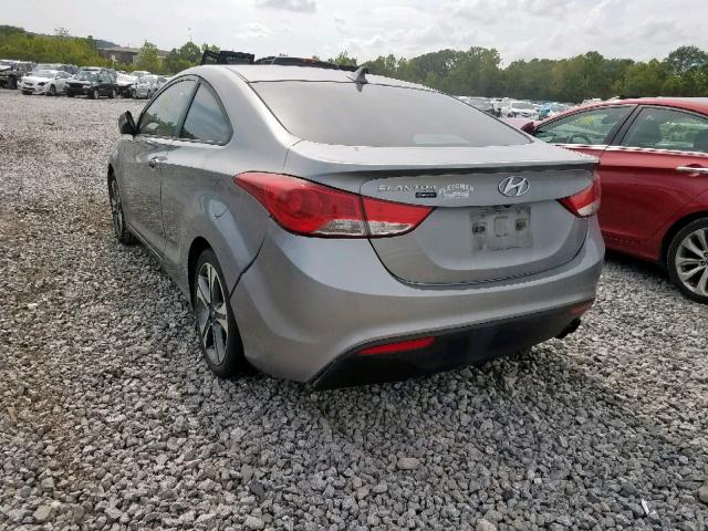 KMHDH6AE1DU006858 - 2013 HYUNDAI ELANTRA CO SILVER photo 3