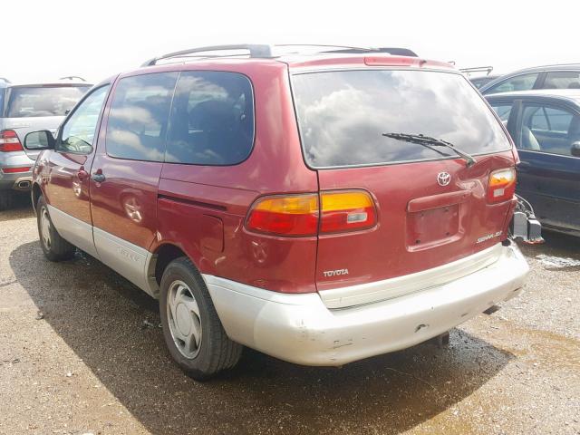 4T3ZF13C1YU275546 - 2000 TOYOTA SIENNA LE RED photo 3