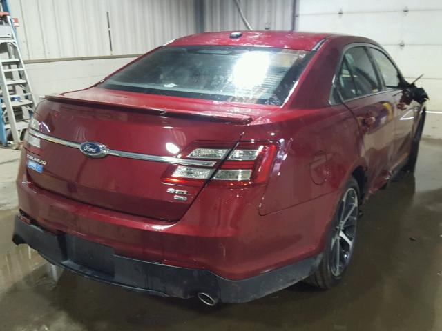 1FAHP2H88GG157495 - 2016 FORD TAURUS SEL BURGUNDY photo 4