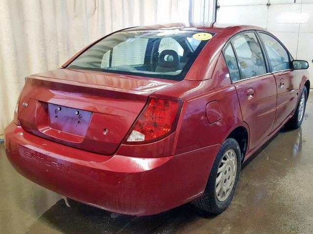 1G8AJ52F84Z118261 - 2004 SATURN ION LEVEL MAROON photo 4