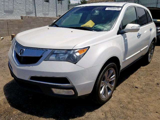 2HNYD2H82CH525469 - 2012 ACURA MDX ADVANC WHITE photo 2