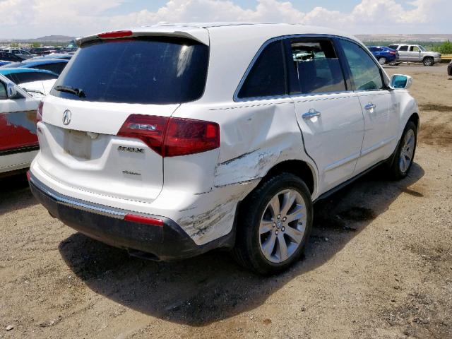 2HNYD2H82CH525469 - 2012 ACURA MDX ADVANC WHITE photo 4