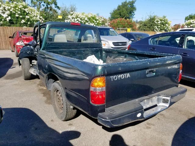 4TANL42N0XZ448236 - 1999 TOYOTA TACOMA GREEN photo 3