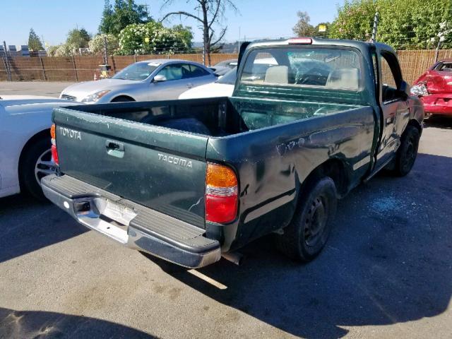 4TANL42N0XZ448236 - 1999 TOYOTA TACOMA GREEN photo 4