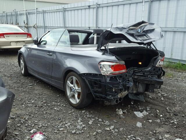 WBAUL7C59CVM83632 - 2012 BMW 128 I GRAY photo 3