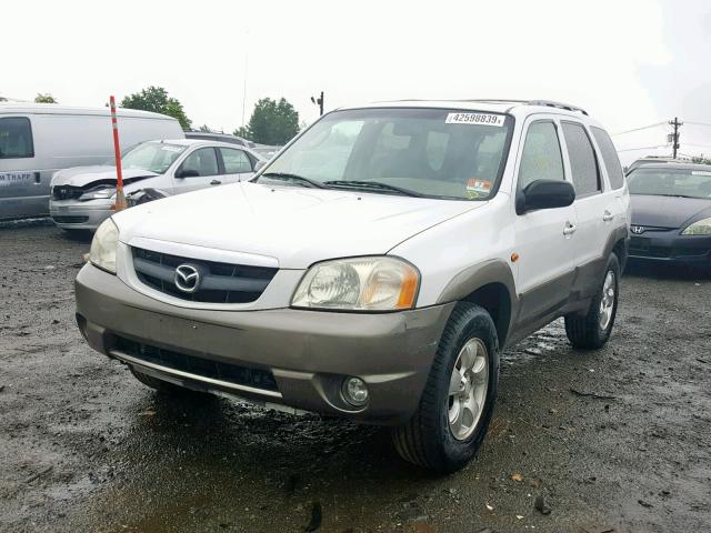 4F2YU08121KM07666 - 2001 MAZDA TRIBUTE LX WHITE photo 2