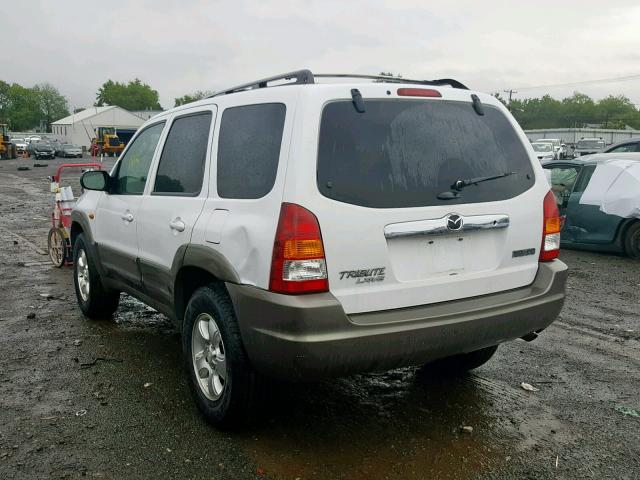 4F2YU08121KM07666 - 2001 MAZDA TRIBUTE LX WHITE photo 3