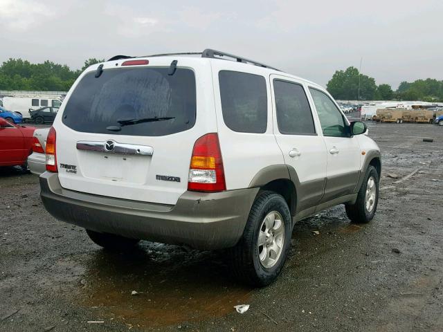 4F2YU08121KM07666 - 2001 MAZDA TRIBUTE LX WHITE photo 4