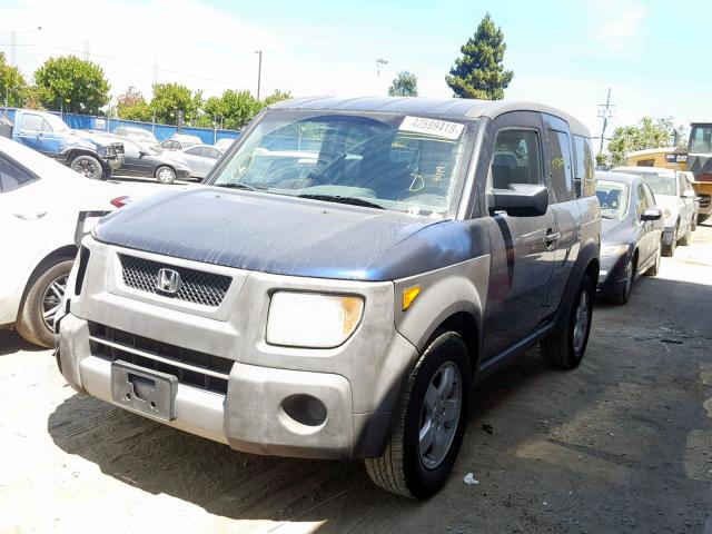 5J6YH28533L020196 - 2003 HONDA ELEMENT EX BLUE photo 2