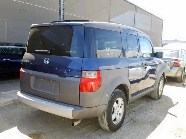 5J6YH28533L020196 - 2003 HONDA ELEMENT EX BLUE photo 4