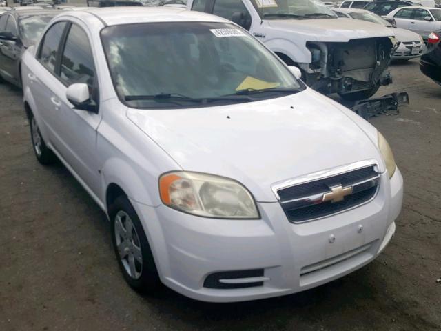 KL1TD56E59B604783 - 2009 CHEVROLET AVEO LS WHITE photo 1