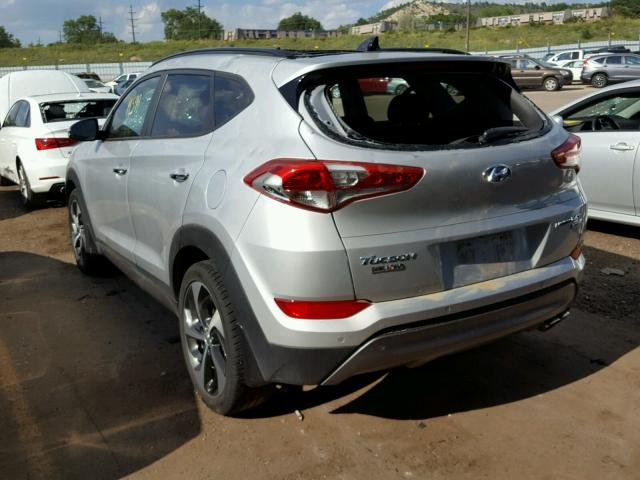 KM8J3CA24GU222116 - 2016 HYUNDAI TUCSON LIM SILVER photo 3