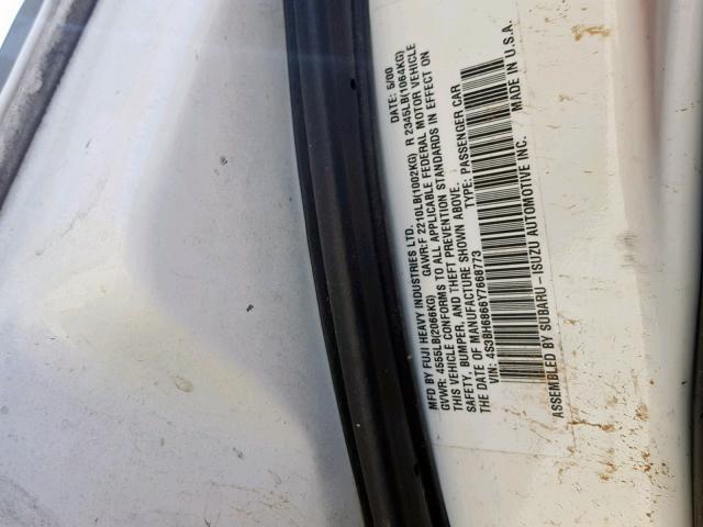 4S3BH6866Y7668773 - 2000 SUBARU LEGACY OUT WHITE photo 10