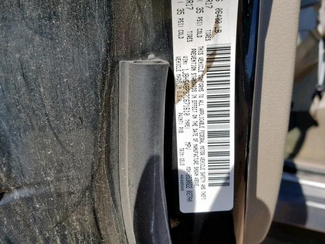 1J8HG48P37C671610 - 2007 JEEP COMMANDER BLACK photo 10