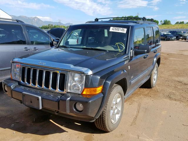 1J8HG48P37C671610 - 2007 JEEP COMMANDER BLACK photo 2