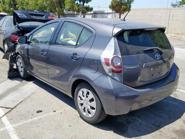 JTDKDTB30E1574668 - 2014 TOYOTA PRIUS C GRAY photo 3