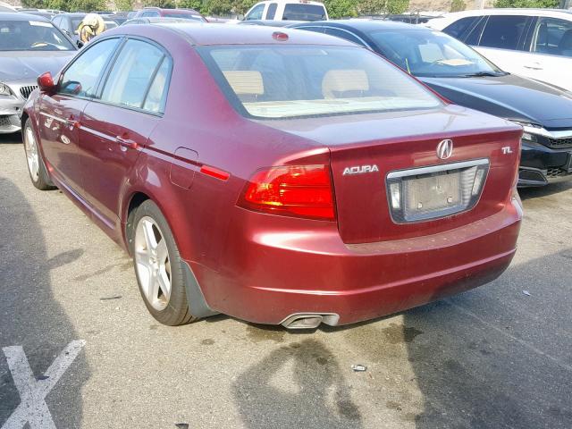 19UUA66296A023209 - 2006 ACURA 3.2TL RED photo 3