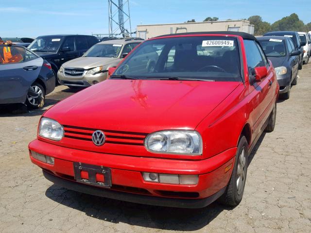 3VWBB61E8WM811693 - 1998 VOLKSWAGEN CABRIO GLS RED photo 2