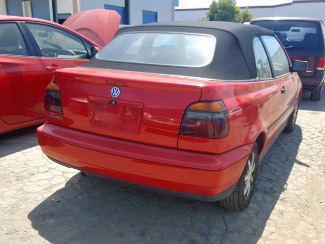 3VWBB61E8WM811693 - 1998 VOLKSWAGEN CABRIO GLS RED photo 4