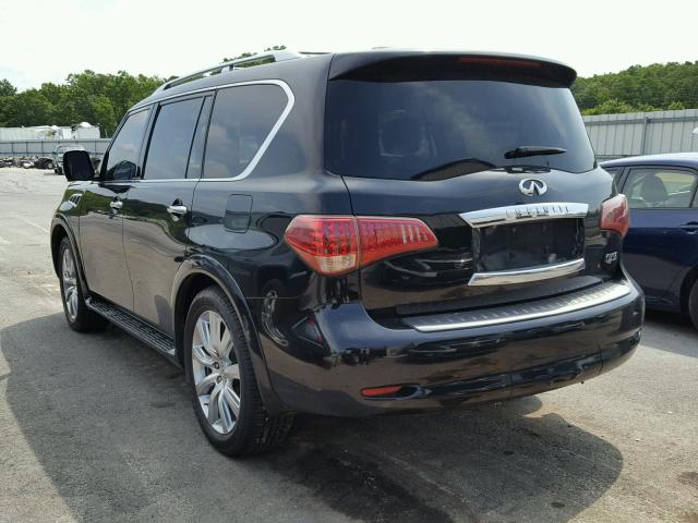 JN8AZ2NE1B9007326 - 2011 INFINITI QX56 BLACK photo 3