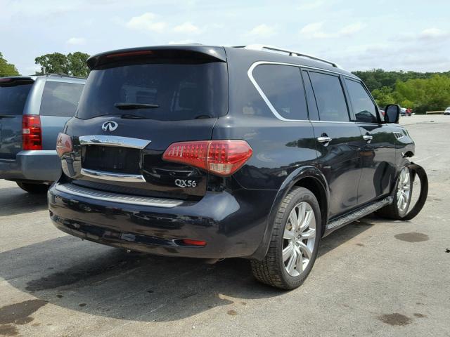 JN8AZ2NE1B9007326 - 2011 INFINITI QX56 BLACK photo 4