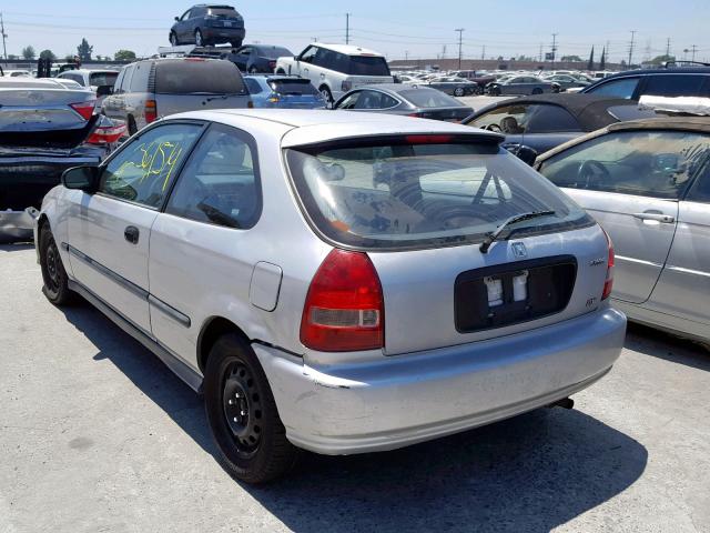 2HGEJ6449YH102151 - 2000 HONDA CIVIC DX SILVER photo 3