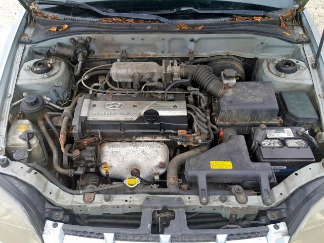 KMHCG35C94U303270 - 2004 HYUNDAI ACCENT GL BLUE photo 7