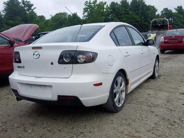 JM1BK324481839143 - 2008 MAZDA 3 S WHITE photo 4