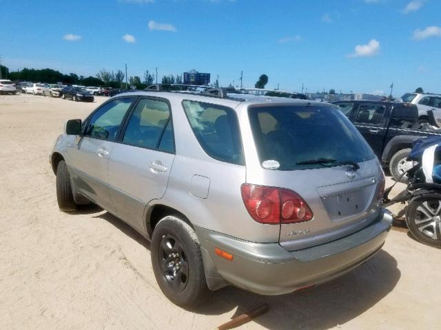 JT6HF10U5X0093335 - 1999 LEXUS RX 300 SILVER photo 3