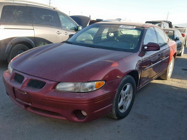 1G2WK52J11F111327 - 2001 PONTIAC GRAND PRIX MAROON photo 2