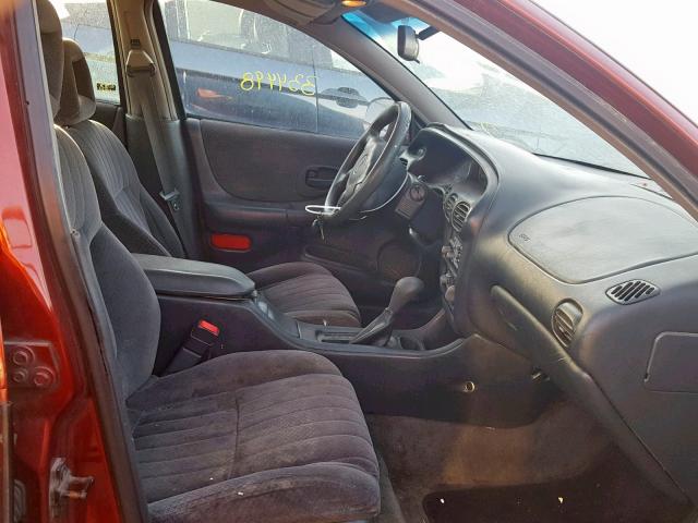 1G2WK52J11F111327 - 2001 PONTIAC GRAND PRIX MAROON photo 5