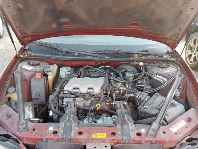 1G2WK52J11F111327 - 2001 PONTIAC GRAND PRIX MAROON photo 7