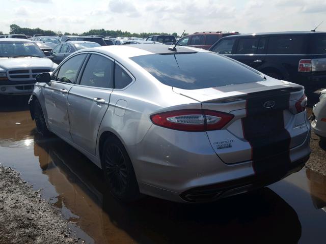 3FA6P0K90ER258470 - 2014 FORD FUSION TIT SILVER photo 3