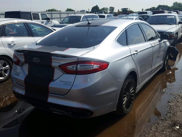 3FA6P0K90ER258470 - 2014 FORD FUSION TIT SILVER photo 4