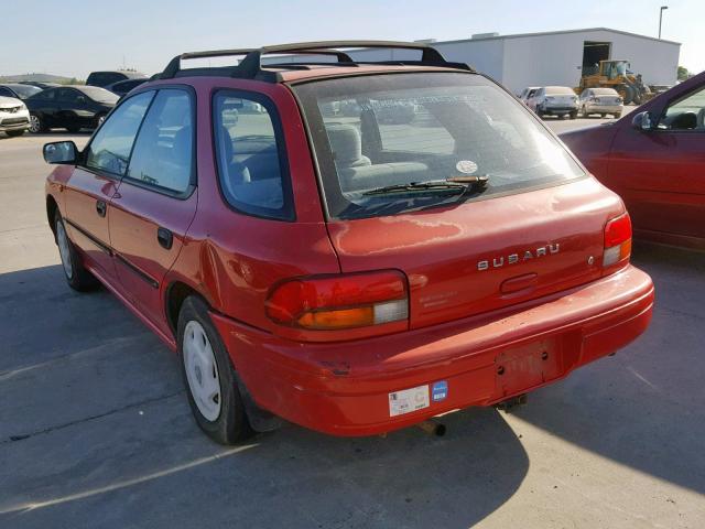 JF1GF2357SG816154 - 1995 SUBARU IMPREZA L RED photo 3