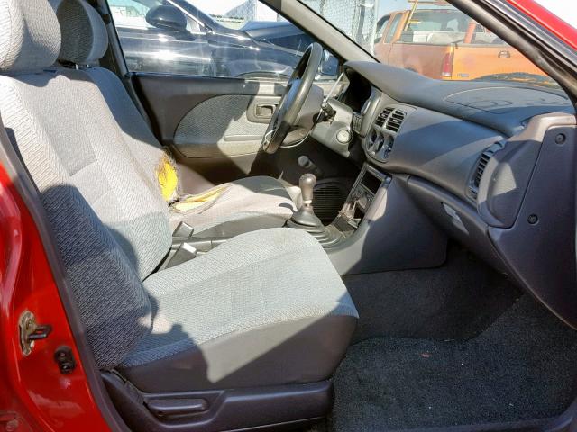 JF1GF2357SG816154 - 1995 SUBARU IMPREZA L RED photo 5