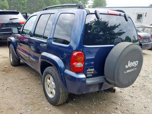 1J4GL58K14W209916 - 2004 JEEP LIBERTY LI BLUE photo 3