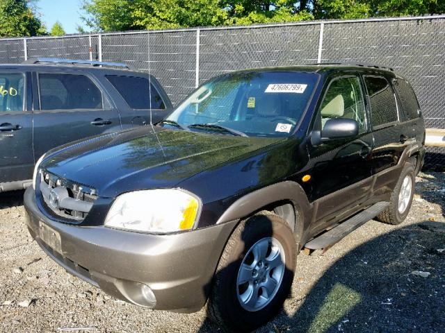 4F2CZ941X4KM28145 - 2004 MAZDA TRIBUTE LX BLACK photo 2