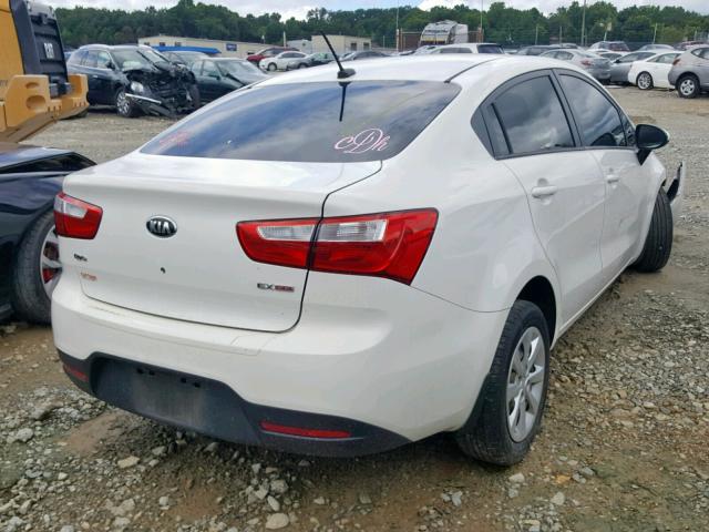 KNADN4A37D6210713 - 2013 KIA RIO EX WHITE photo 4