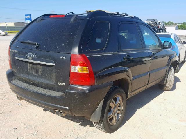 KNDJF723787484691 - 2008 KIA SPORTAGE E BLACK photo 4