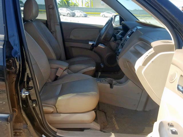 KNDJF723787484691 - 2008 KIA SPORTAGE E BLACK photo 5