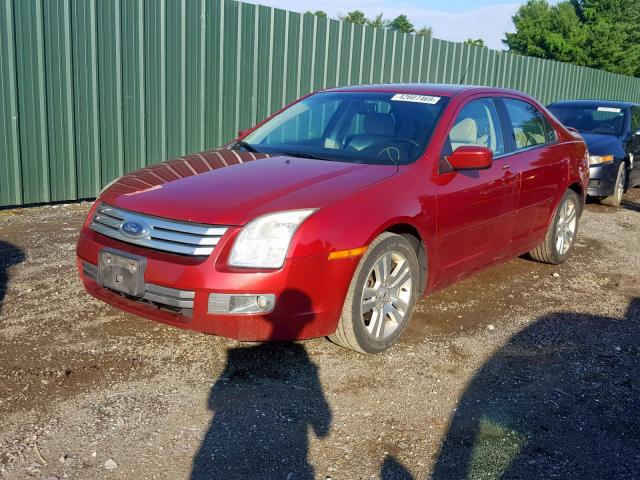 3FAHP08168R210938 - 2008 FORD FUSION SEL BURGUNDY photo 2