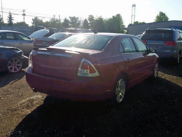 3FAHP08168R210938 - 2008 FORD FUSION SEL BURGUNDY photo 4