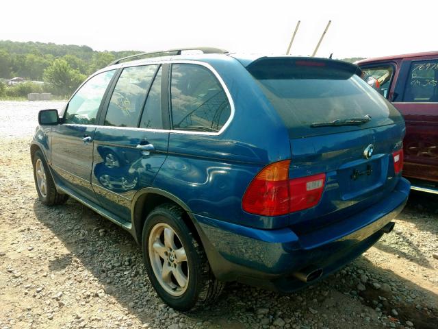 5UXFB335X3LH45677 - 2003 BMW X5 4.4I BLUE photo 3