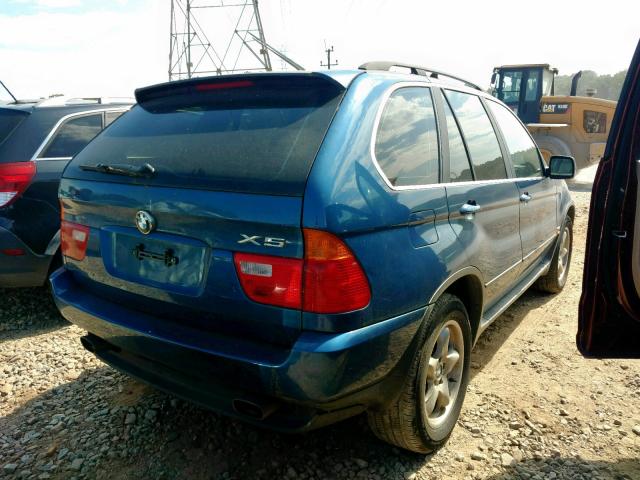 5UXFB335X3LH45677 - 2003 BMW X5 4.4I BLUE photo 4