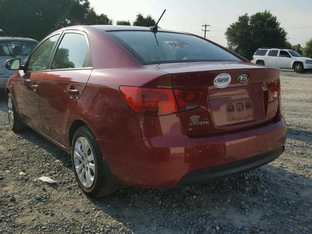 KNAFU4A28C5512681 - 2012 KIA FORTE EX RED photo 3