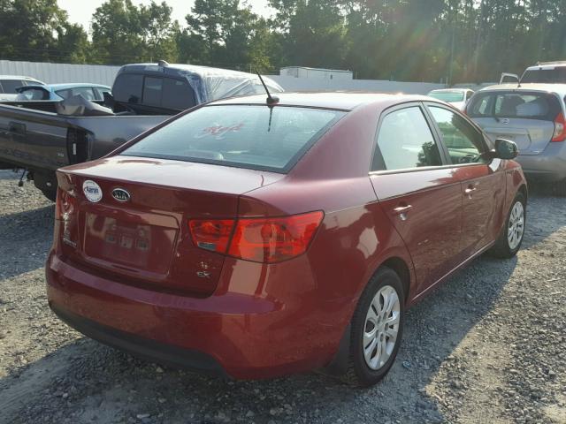 KNAFU4A28C5512681 - 2012 KIA FORTE EX RED photo 4