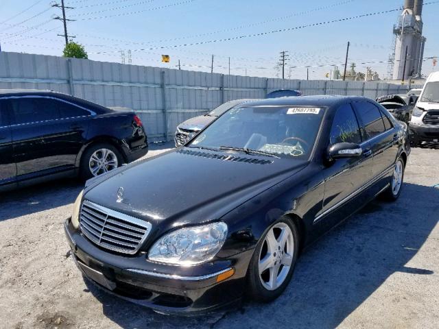 WDBNG75J95A444179 - 2005 MERCEDES-BENZ S 500 BLACK photo 2